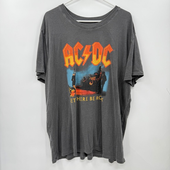 AC DC Let There Be Rock T Shirt 1977 American Tour Graphic Tee 2X - Picture 1 of 8